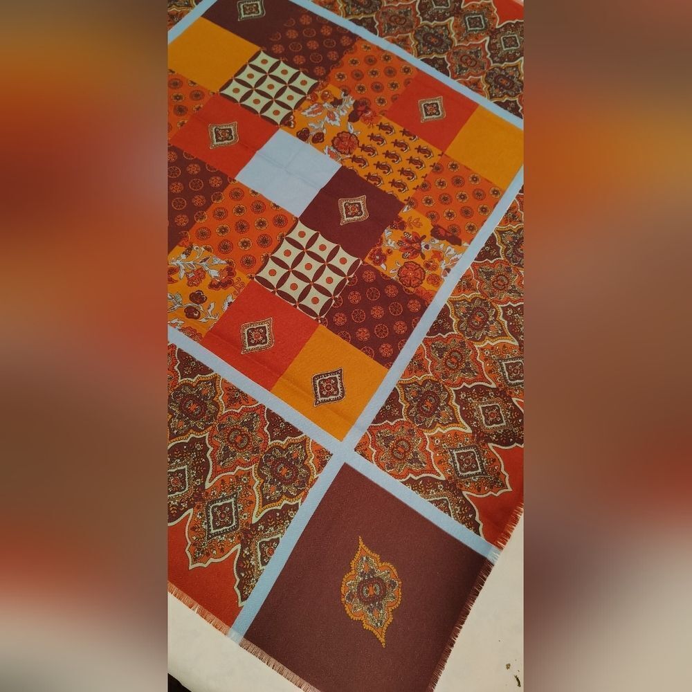 Vintage Colorful Patchwork  Square Scarf - Picture 10 of 16